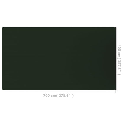 Tent Carpet 400x700 cm Dark Green in HDPE