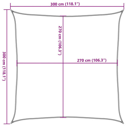 Vela Parasole 160 g/m² Antracite 3x3 m in HDPE