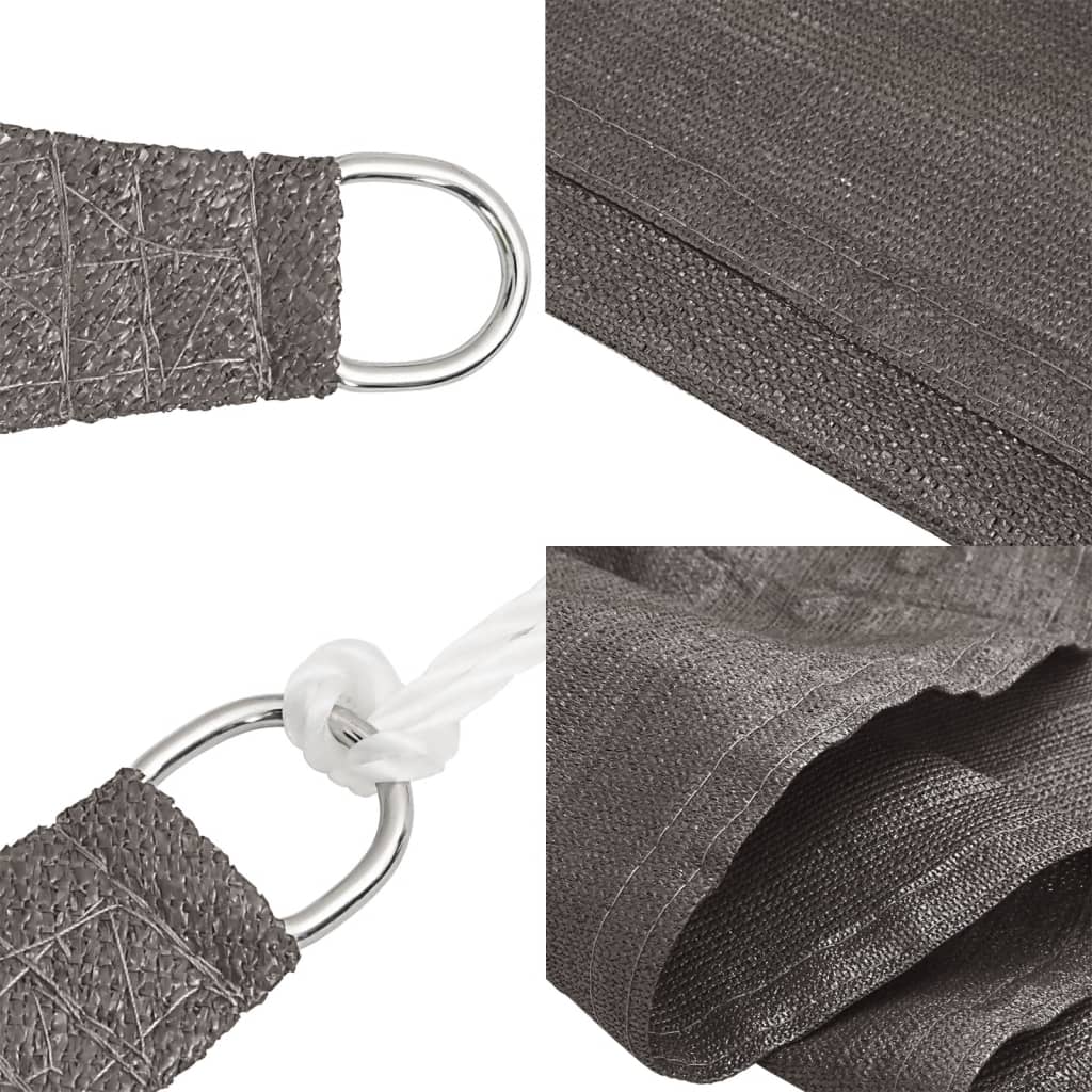 Vela Parasole 160 g/m² Antracite 2,5x4,5 m in HDPE - homemem39