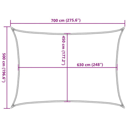 Vela Parasole 160 g/m² Antracite 5x7 m in HDPE | homemem39