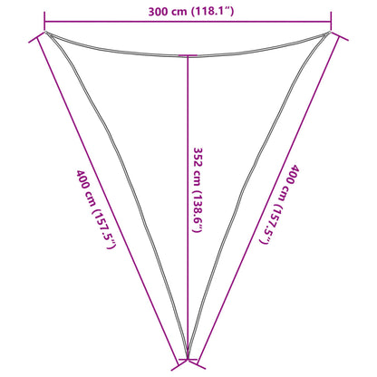 Vela Parasole 160 g/m² Antracite 3x4x4 m in HDPE