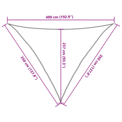 Vela Parasole 160 g/m² Antracite 3,5x3,5x4,9 m in HDPE