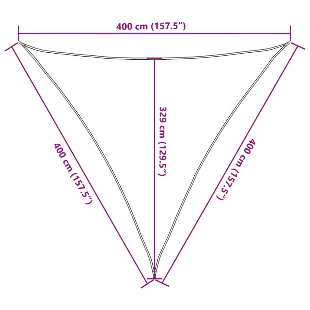 Vela Parasole 160 g/m² Antracite 4x4x4 m in HDPE | homemem39