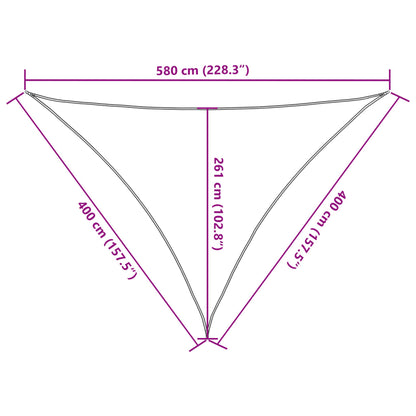 Vela Parasole 160 g/m² Antracite 4x4x5,8 m in HDPE
