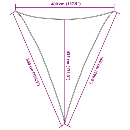 Parasol sail 160 g/m² Anthracite 4x5x5 m in HDPE