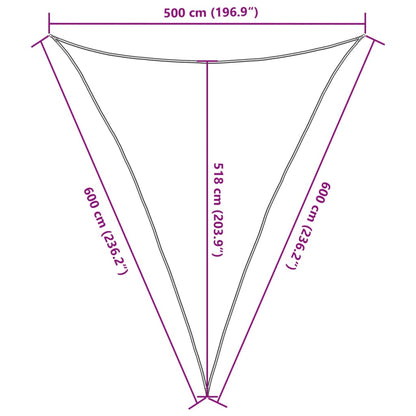 Vela Parasole 160 g/m² Antracite 5x6x6 m in HDPE