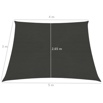 Parasol sail 160 g/m² Anthracite 4/5x3 m in HDPE