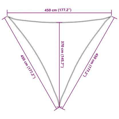 Sonnenschirmsegel 160 g/m² Beige 4,5x4,5x4,5 m aus HDPE