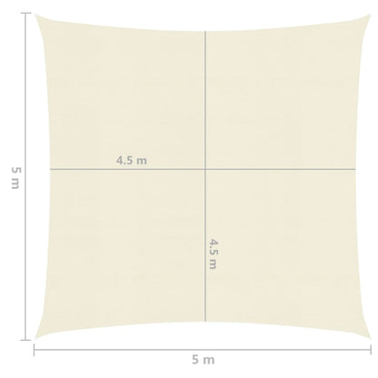 Sonnenschirmsegel 160 g/m² Creme 5x5 m aus HDPE