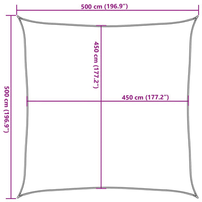 Vela Parasole 160 g/m² Crema 5x5 m in HDPE