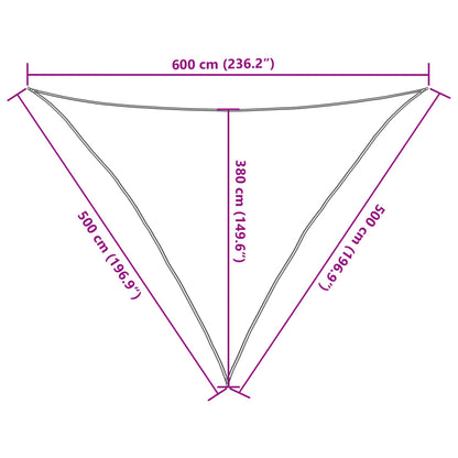 Vela Parasole 160 g/m² Crema 5x5x6 m in HDPE