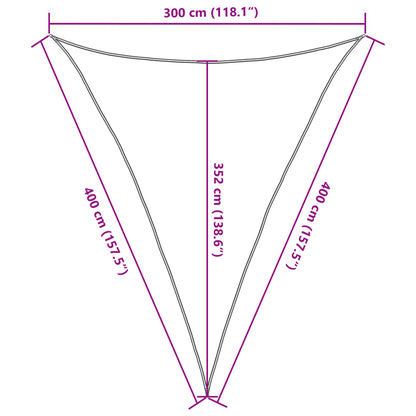 Sunshade Sail 160 g/m² White 3x4x4 m in HDPE