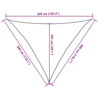 Sonnenschutzsegel 160 g/m² Hellgrün 3x3x4,2 m aus HDPE