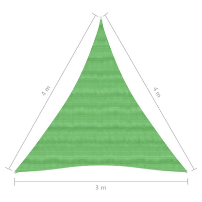 Sunshade Sail 160 g/m² Light Green 3x4x4 m in HDPE