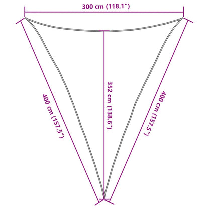 Sunshade Sail 160 g/m² Light Green 3x4x4 m in HDPE