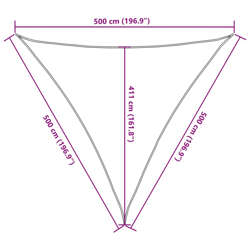 Vela Parasole 160 g/m² Verde Chiaro 5x5x5 m in HDPE