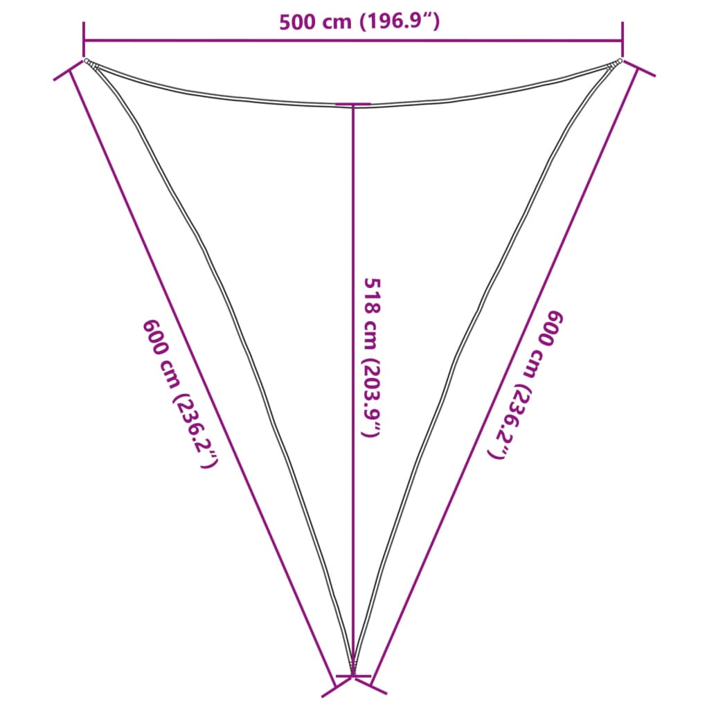 Sunshade Sail 160 g/m² Light Green 5x6x6 m in HDPE