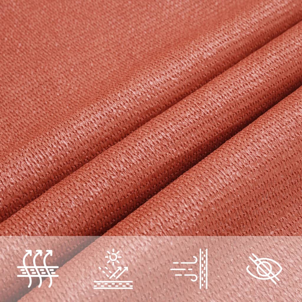 Vela Parasole 160 g/m² Quadrata Terracotta 2,5x2,5 m in HDPE