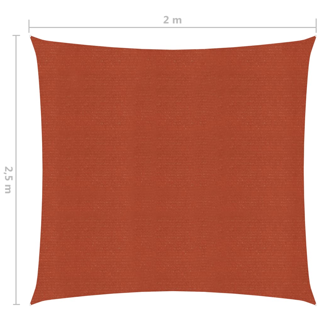 Vela Parasole 160 g/m² Terracotta 2x2,5 m in HDPE