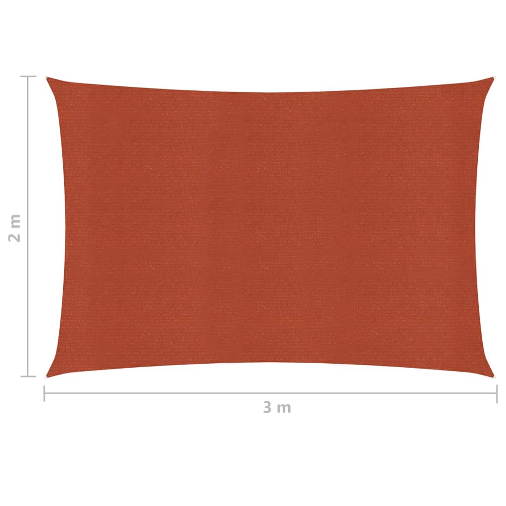 Vela Parasole 160 g/m² Terracotta 2x3 m in HDPE