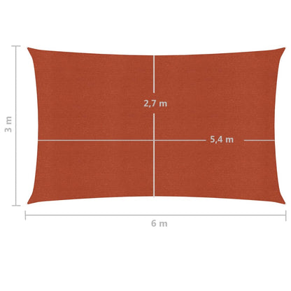 Vela Parasole 160 g/m² Terracotta 3x6 m in HDPE