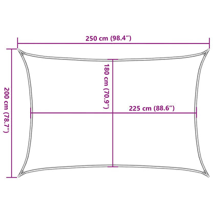 Vela Parasole 160 g/m² Grigio Talpa 2x2,5 m in HDPE