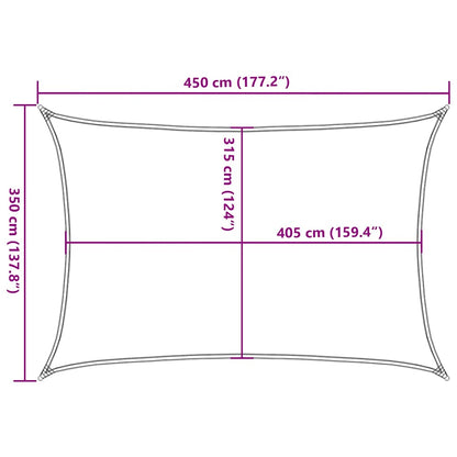 Vela Parasole 160 g/m² Grigio Talpa 3,5x4,5 m in HDPE | homemem39