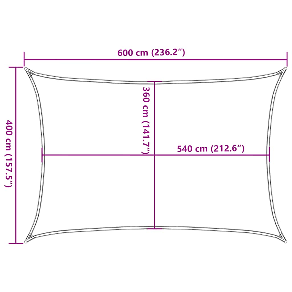 Vela Parasole 160 g/m² Talpa 4x6 m in HDPE | homemem39
