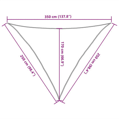 Vela Parasole 160 g/m² Talpa 2,5x2,5x3,5 m in HDPE