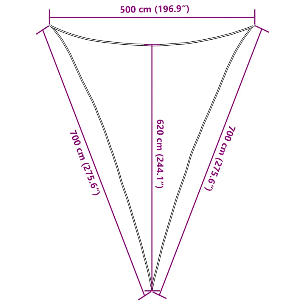 Vela Parasole 160 g/m² Grigio Talpa 5x7x7 m in HDPE | homemem39