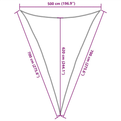 Vela Parasole 160 g/m² Grigio Talpa 5x7x7 m in HDPE | homemem39