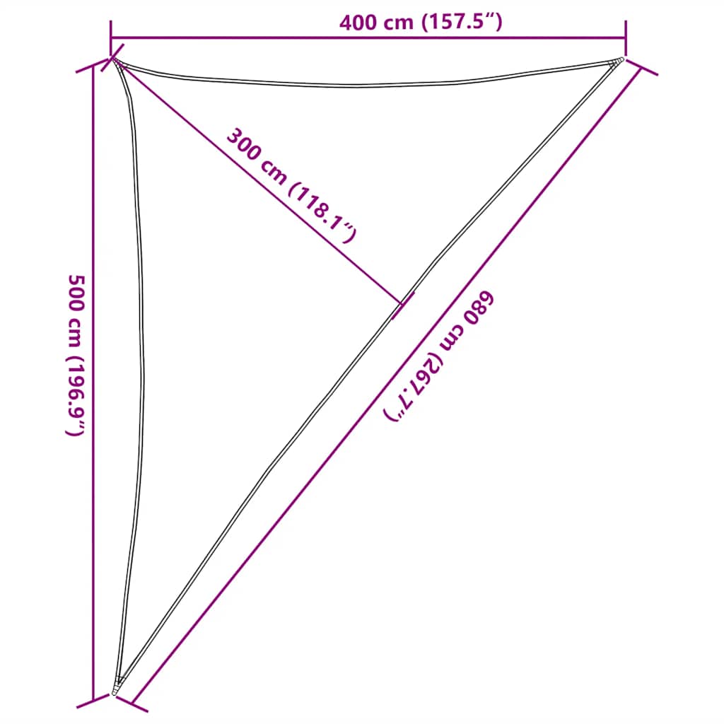 Vela Parasole 160 g/m² Talpa 4x5x6,8 m in HDPE | homemem39