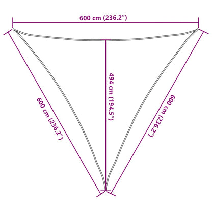 Vela Parasole 160 g/m² Grigio Talpa 6x6x6 m in HDPE
