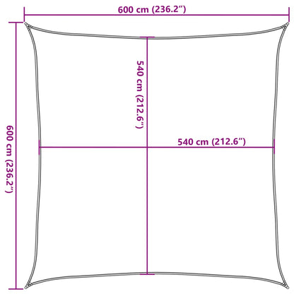 Vela Parasole 160 g/m² Verde Scuro 6x6 m in HDPE | homemem39