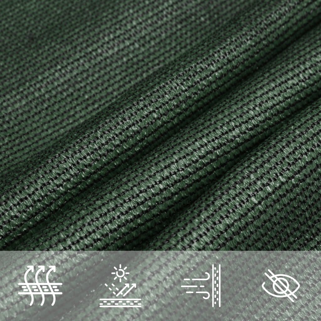 Vela Parasole 160 g/m² Verde Scuro 2,5x4,5 m in HDPE | homemem39
