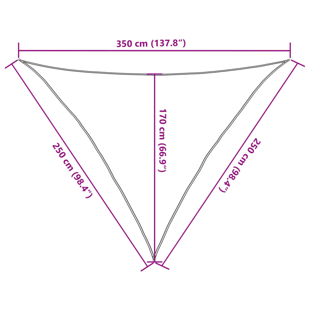 Vela Parasole 160 g/m² Verde Scuro 2,5x2,5x3,5 m in HDPE | homemem39