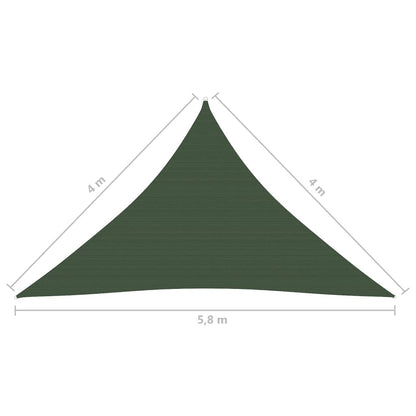 Vela Parasole 160 g/m² Verde Scuro 4x4x5,8 m in HDPE