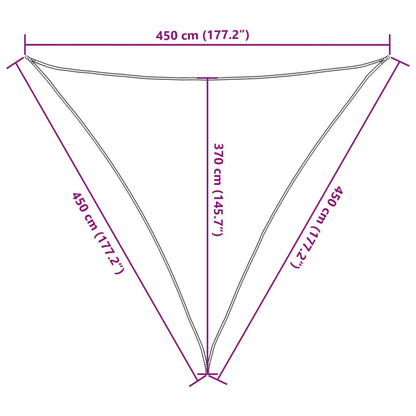 Vela Parasole 160 g/m² Verde Scuro 4,5x4,5x4,5 m in HDPE