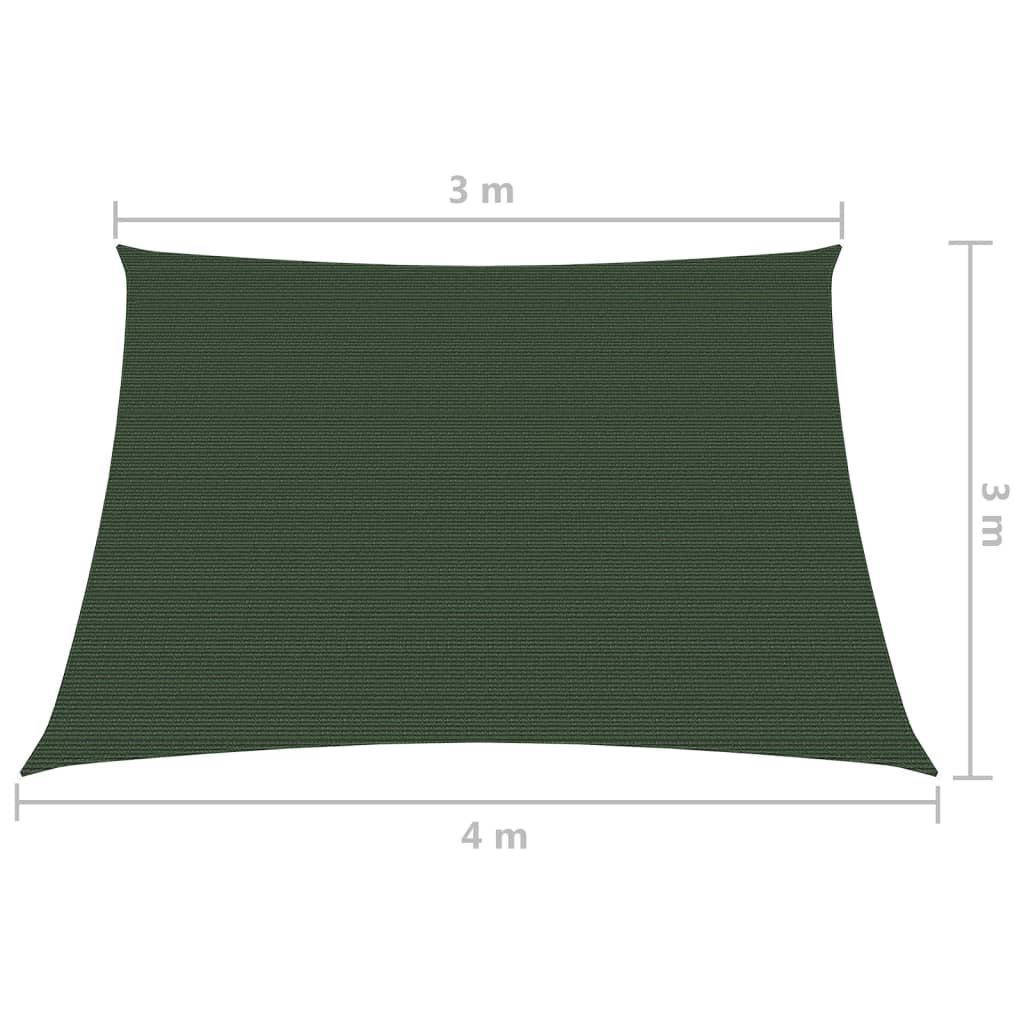 Vela Parasole 160 g/m² Verde Scuro 3/4x3 m in HDPE