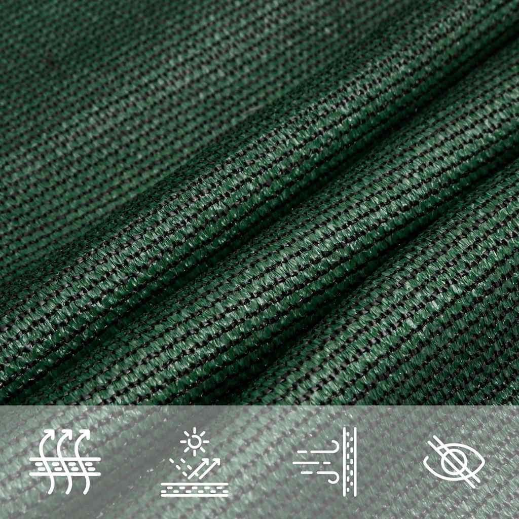 Vela Parasole 160 g/m² Trapezio Verde Scuro 4/5x3 m in HDPE | homemem39