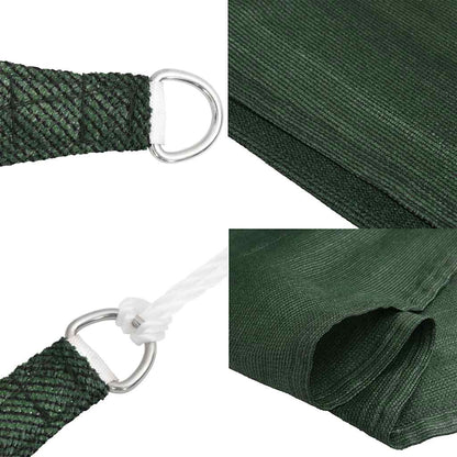 Vela Parasole 160 g/m² Trapezio Verde Scuro 4/5x3 m in HDPE | homemem39