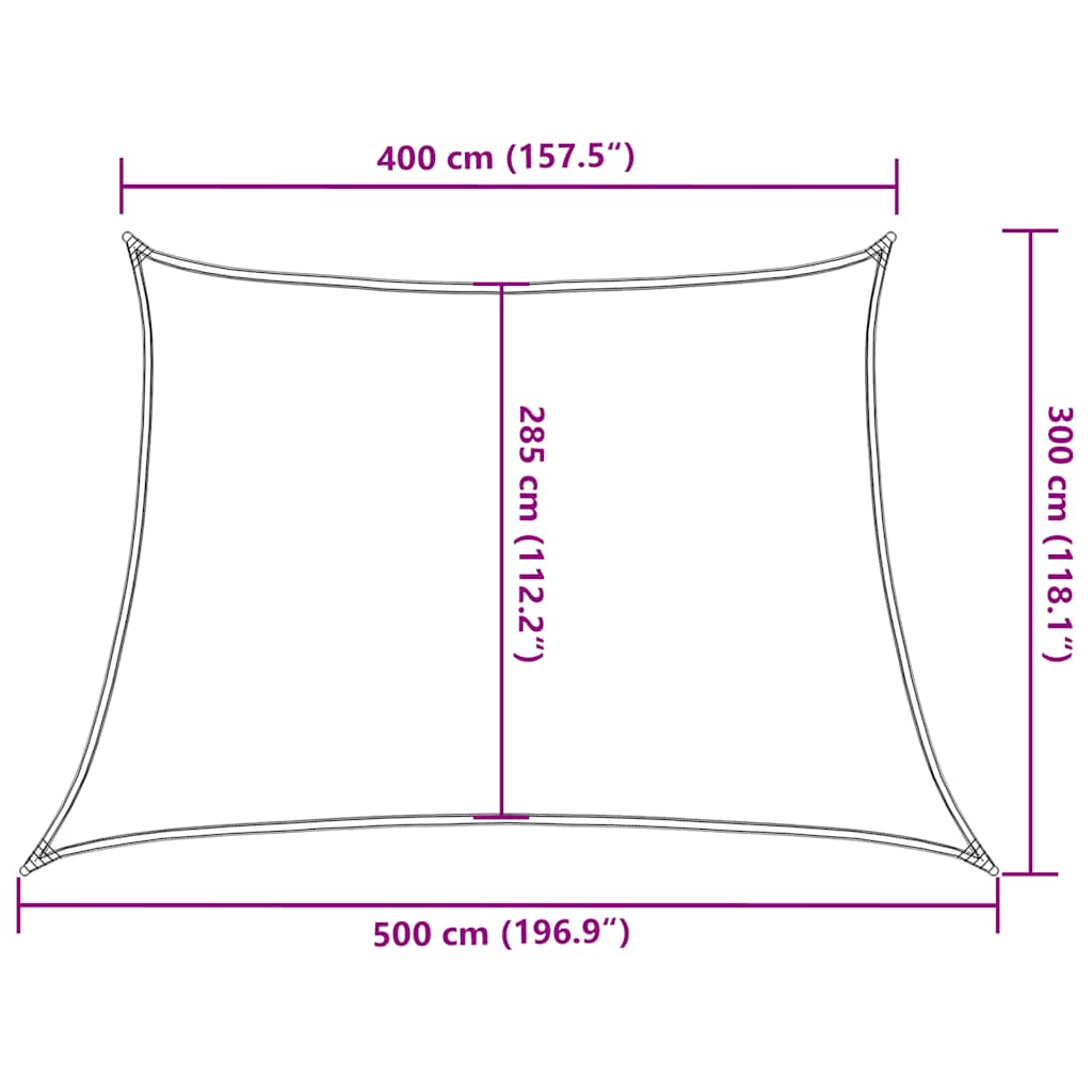 Vela Parasole 160 g/m² Trapezio Verde Scuro 4/5x3 m in HDPE | homemem39