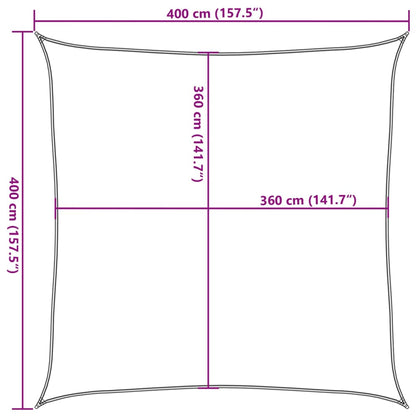 Vela Parasole 160 g/m² Quadrata Blu 4x4 m in HDPE