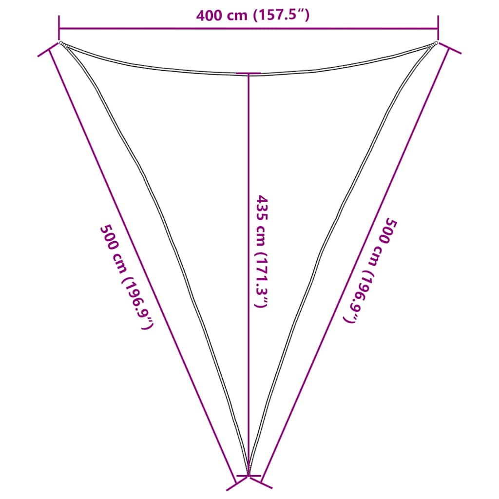 Vela Parasole 160 g/m² Triangolare Blu 4x5x5 m in HDPE | homemem39