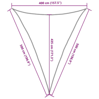 Vela Parasole 160 g/m² Triangolare Blu 4x5x5 m in HDPE | homemem39