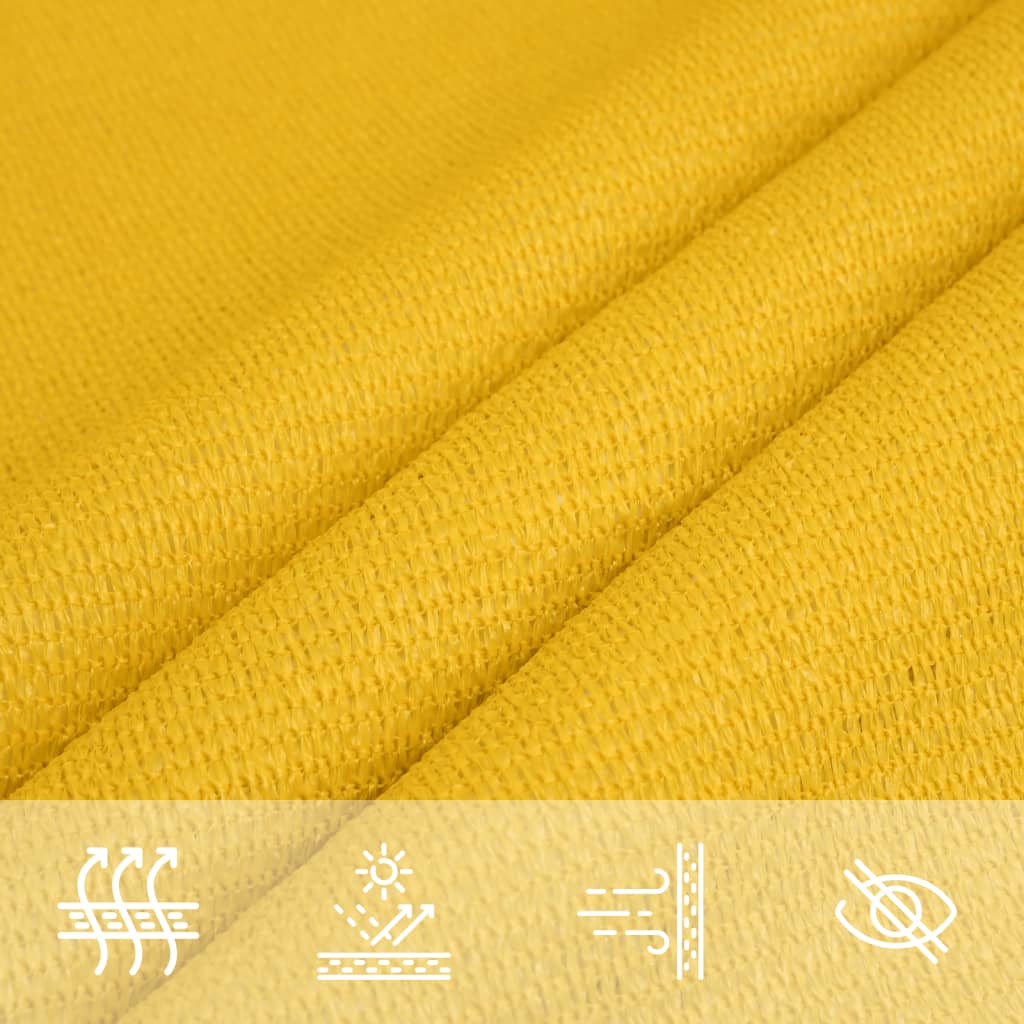 Vela Parasole 160 g/m² Quadrata Giallo 4x4 m in HDPE | homemem39