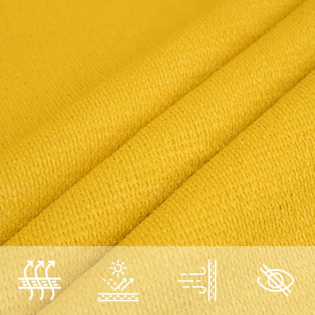 Vela Parasole 160 g/m² Rettangolare Giallo 2x2,5 m in HDPE