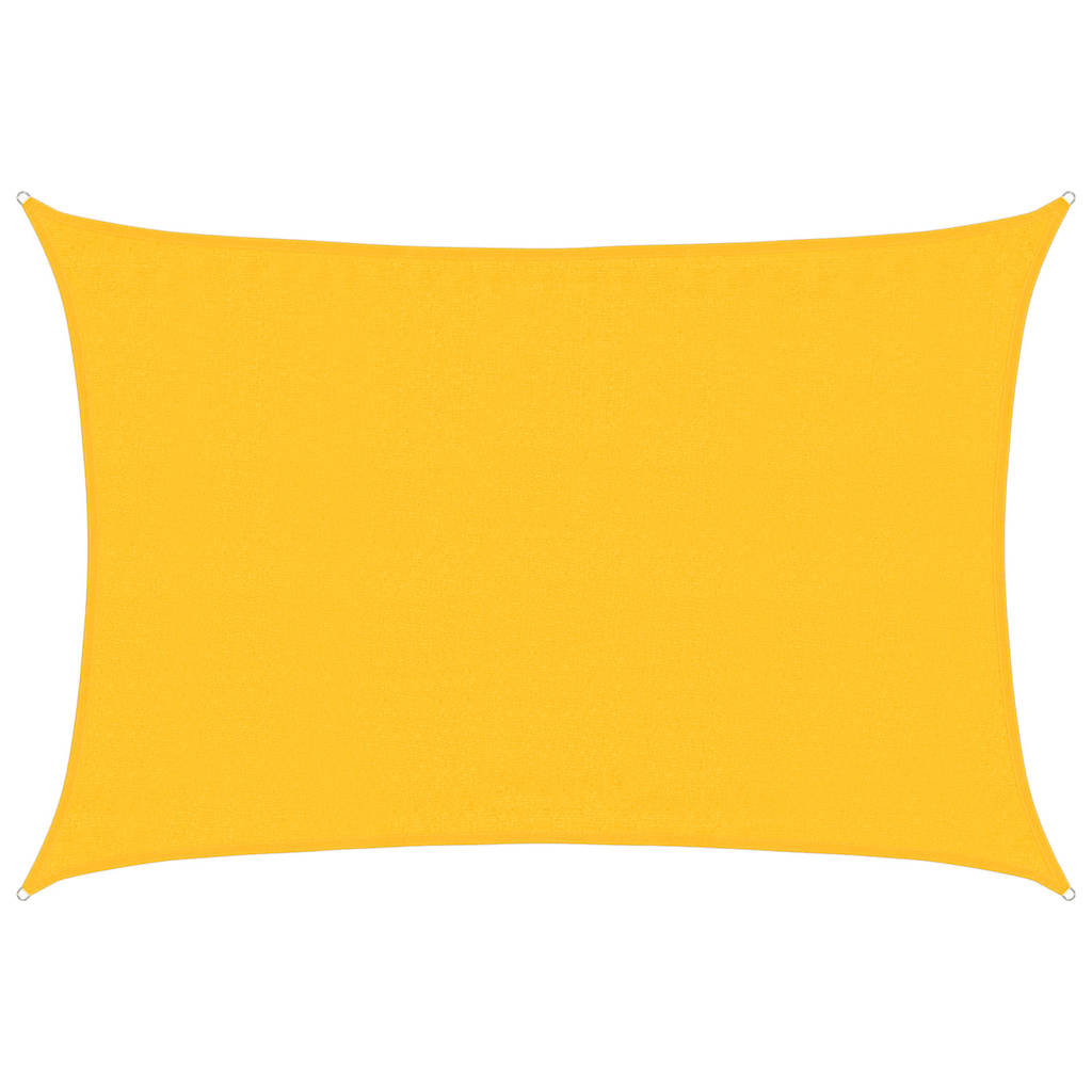 Vela Parasole 160 g/m² Rettangolare Giallo 3,5x5 m in HDPE