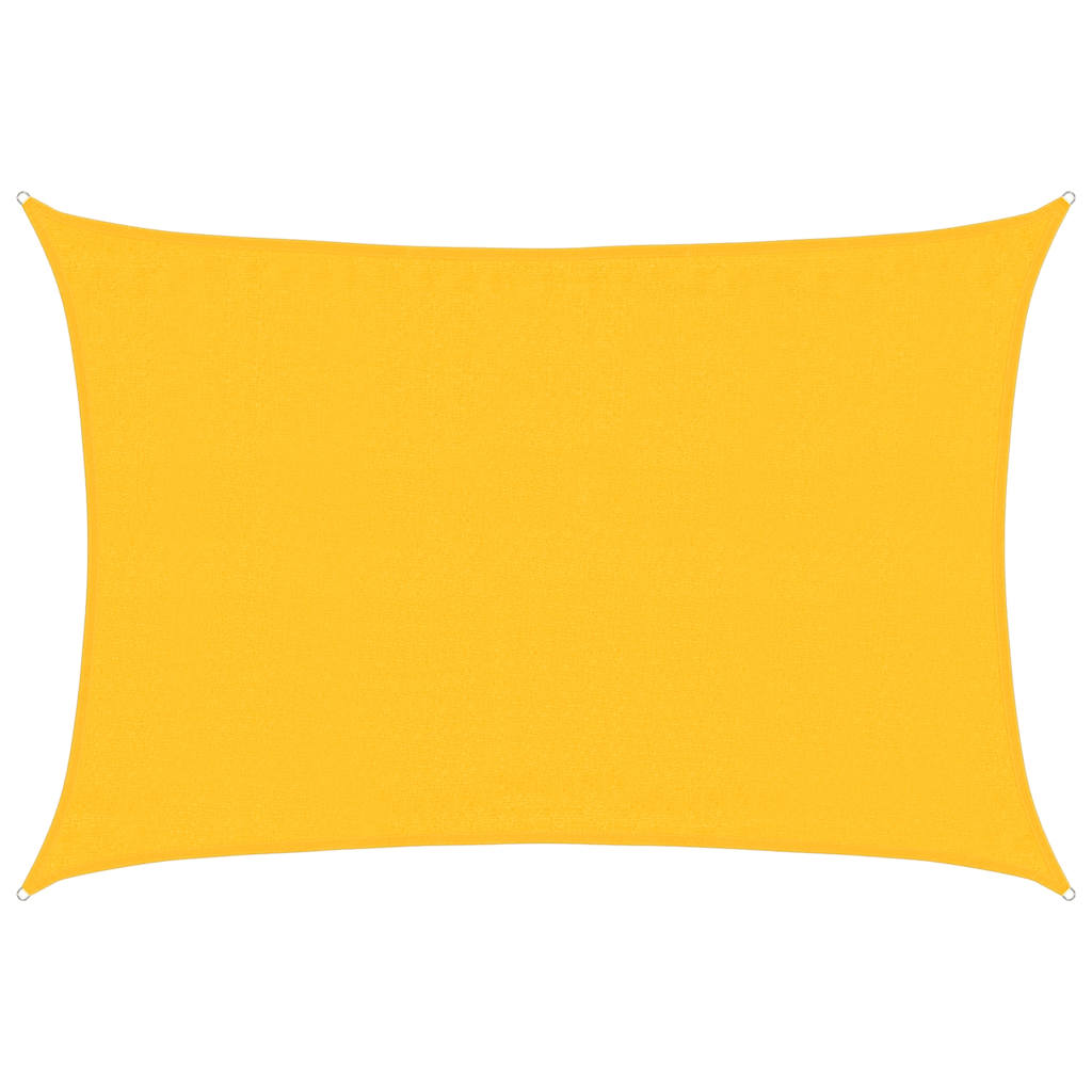 Vela Parasole 160 g/m² Rettangolare Giallo 3,5x5 m in HDPE