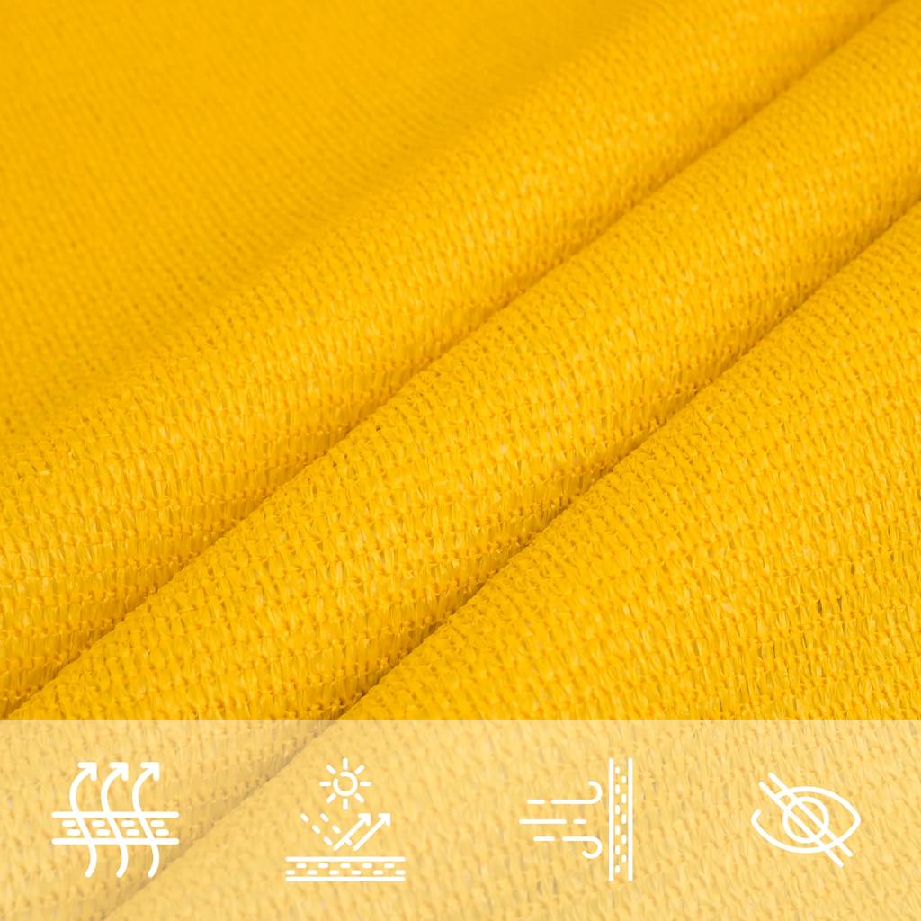 Vela Parasole 160 g/m² Rettangolare Giallo 3,5x5 m in HDPE | homemem39